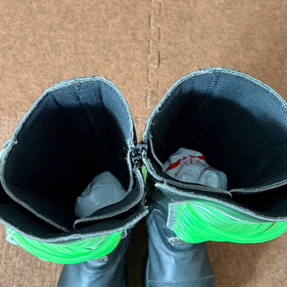 Demonia Pleaser Techno-850UV Boots Black Neon Green Cyber Goth Platform Womens 7 - Picture 7 of 16